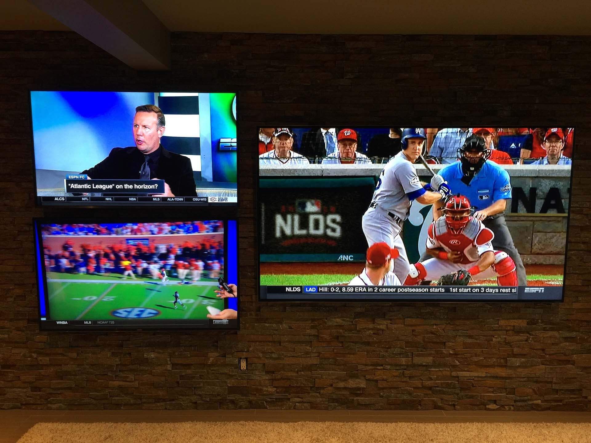 Three screens