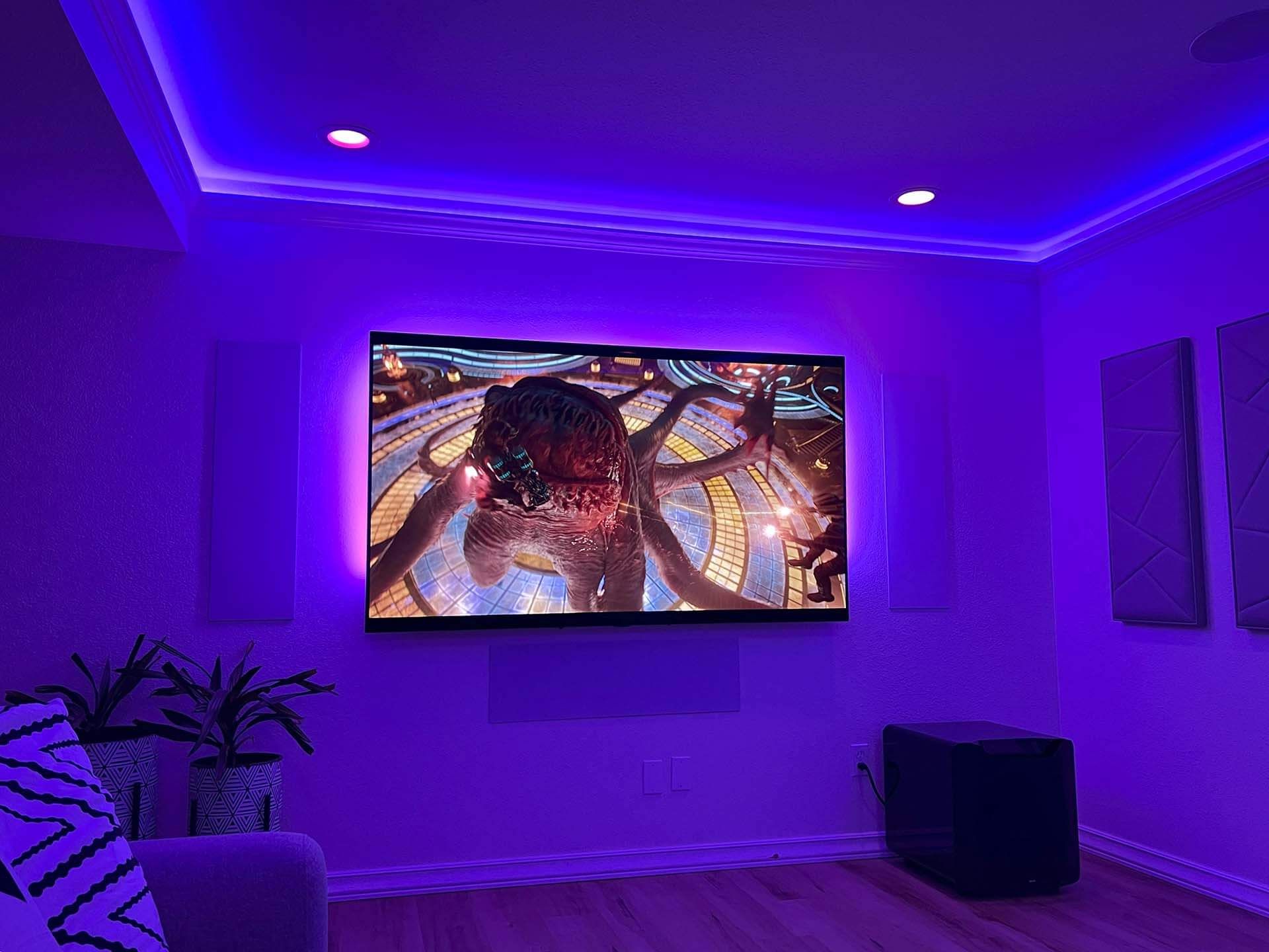 Tv with custom lighting
